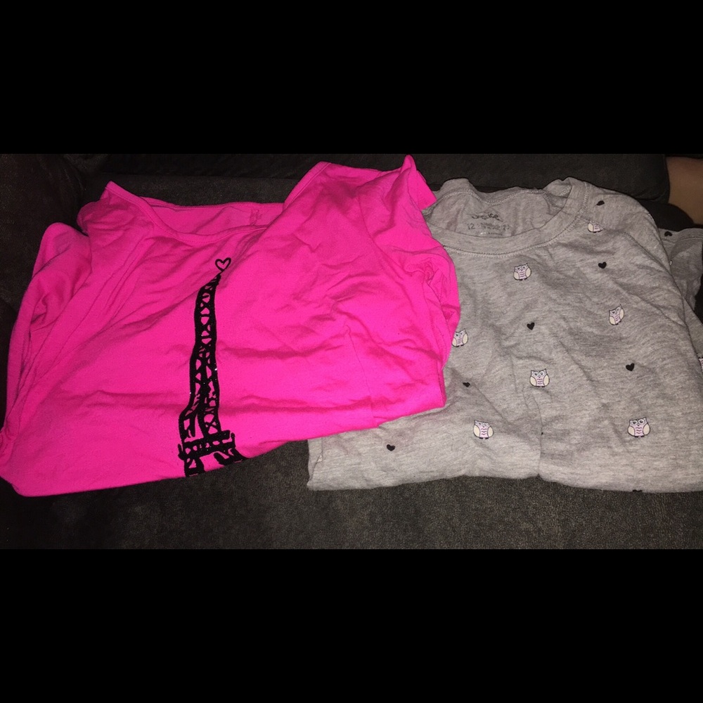 Girls justice long sleeve shirts